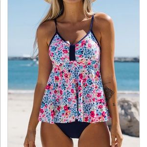 Beachsissi Tankini multi color/blue size L new with tags